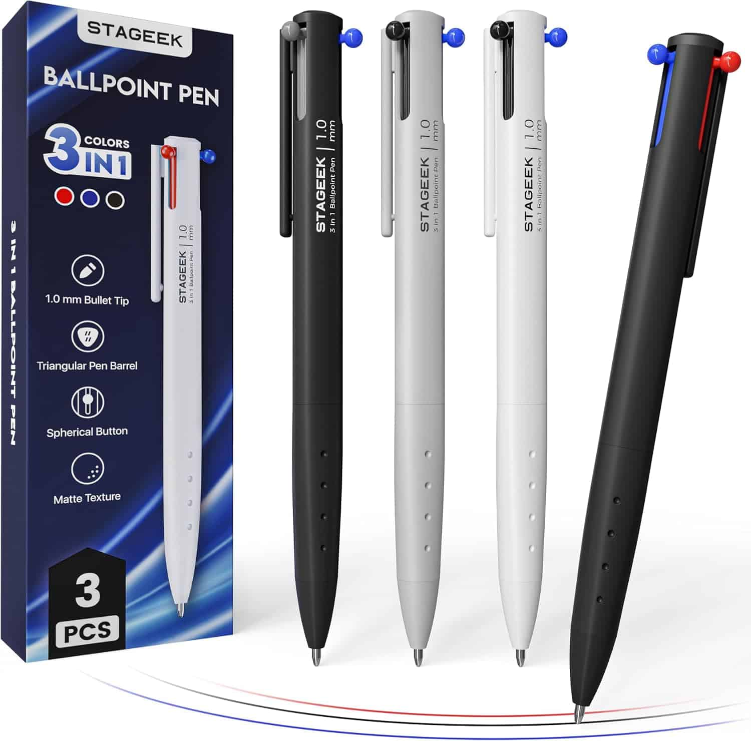 3-in-1 Multicolor Stageek Pens